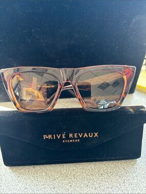 PRIVÉ REVAUX Women's Tortoiseshell Cat Eye Sunglasses - Brown